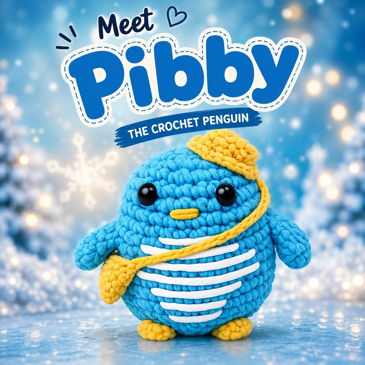 Pibby the crochet penguin